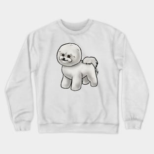 Dog - Bichon Frise - White and Buff Show Cut Crewneck Sweatshirt